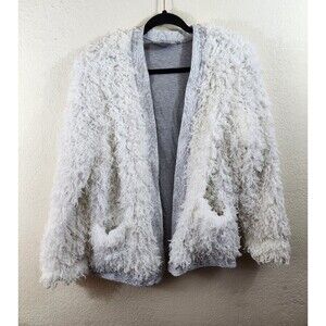 Vanessa Virginia Anthropologie Womens XS/S White Metallic Sparkly French Jacket